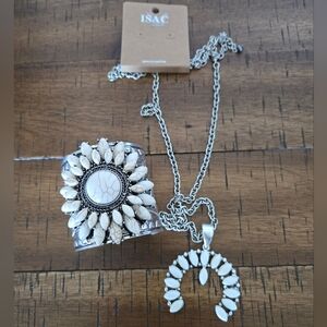 White Buffalo Turquise Jewlery Set